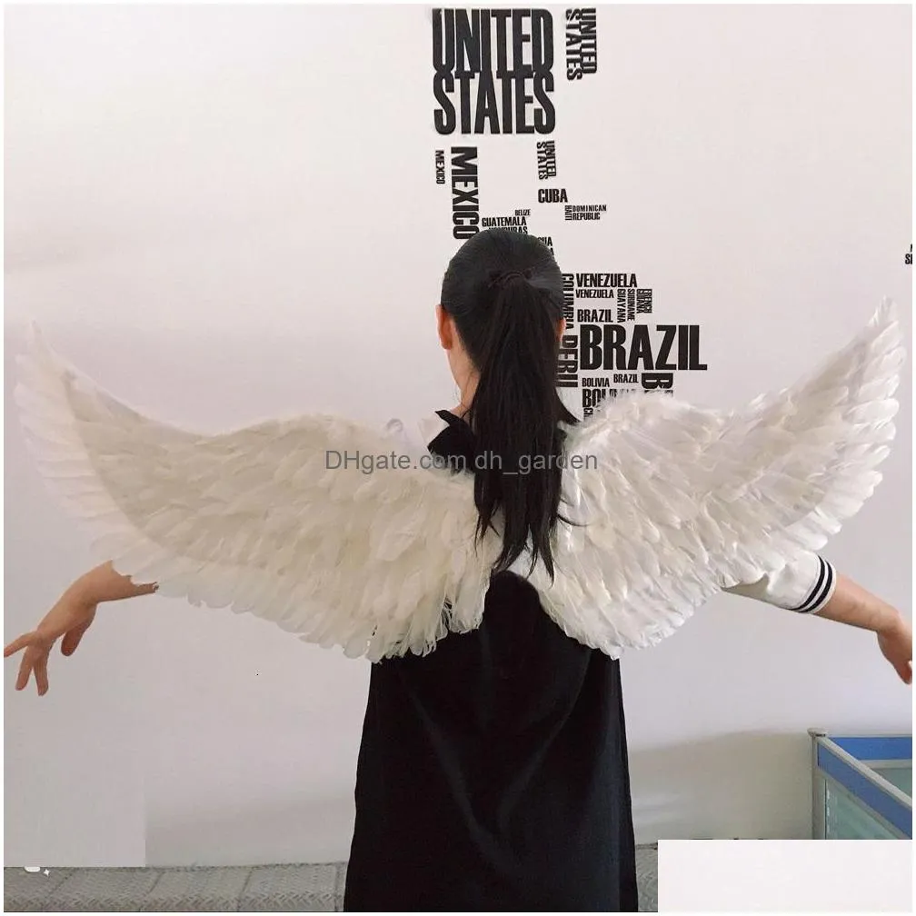 Other Event & Party Supplies Other Event Party Supplies 1Pcs Women Girl Angel Feather Wing Show Fairy Costume Cosplay Props Dhgarden Dhbvu