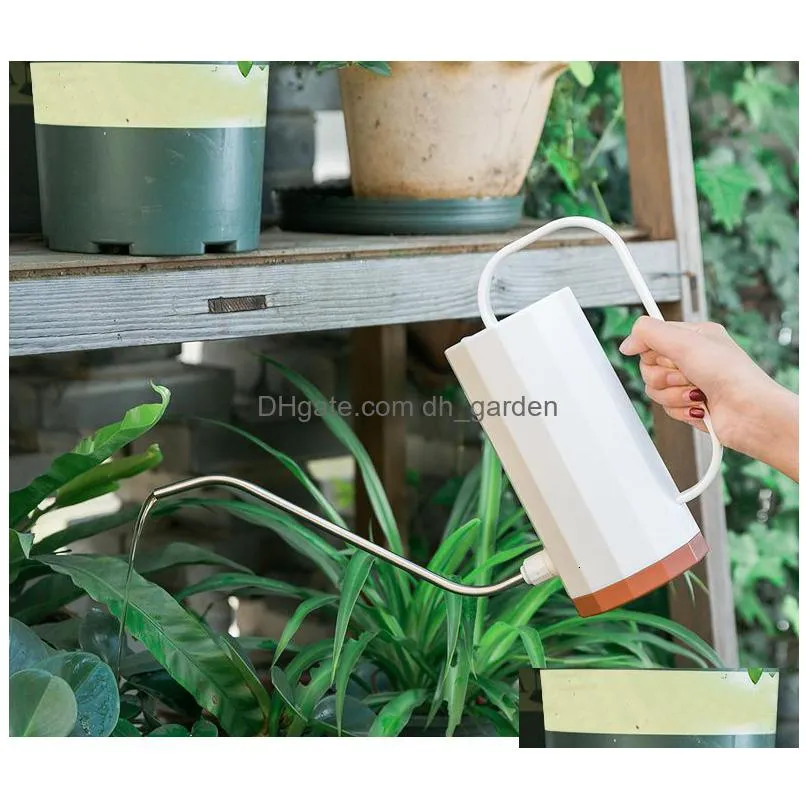 Sprayers Sprayers Watering Can Golden Garden Stainless Steel 1300Ml Small Water Bottle Easy To Use Handle Perfect For Plants Dhgarden Dhdn9