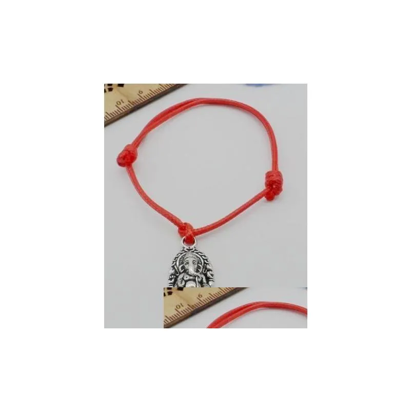 Charm Bracelets 10Pcs Red String Charms Buddha Lucky Wax Cord Adjustable Bracelet Gift Diy New Jewelry Bracelets Dhags