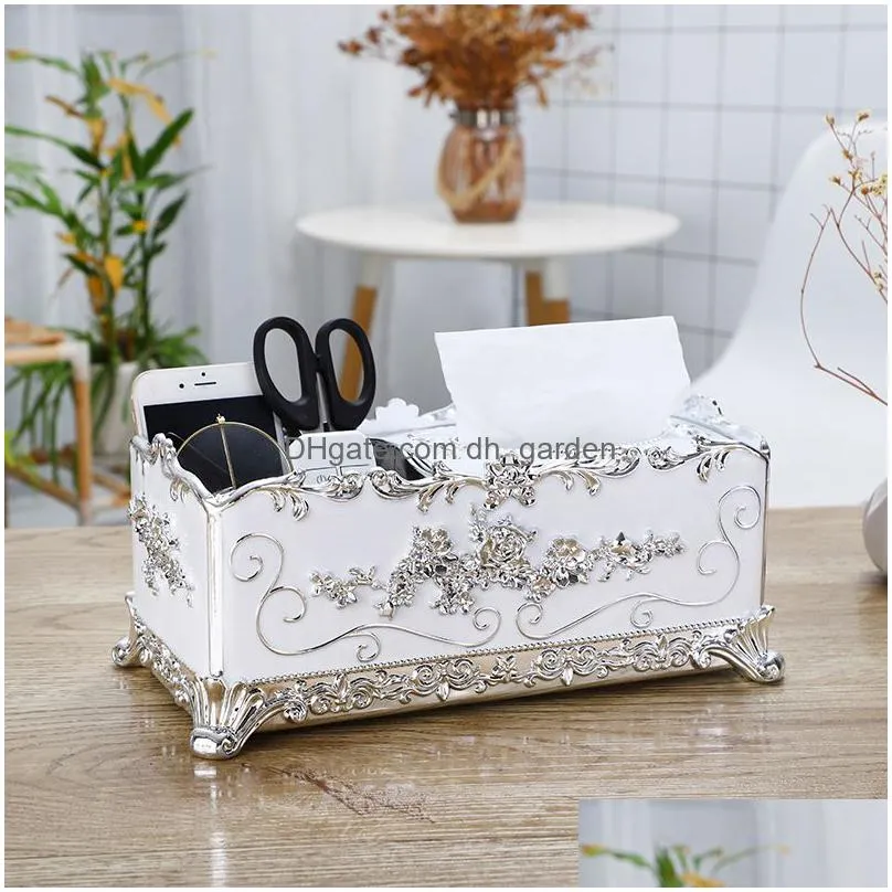 Tissue Boxes & Napkins Tissue Paper Box Case Er Napkin Toilet Holder Tissues Organizer Home Storage Tissu 220808 Home Garden Dhgarden Dhevr