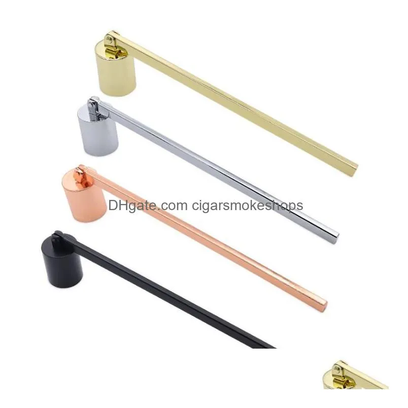 Other Desk Accessories Wholesale Candles Extinguisher Scented Candle Bell Shaped Snuffer Stainless Steel Long Handle Wick Snuffers Off Otd3V