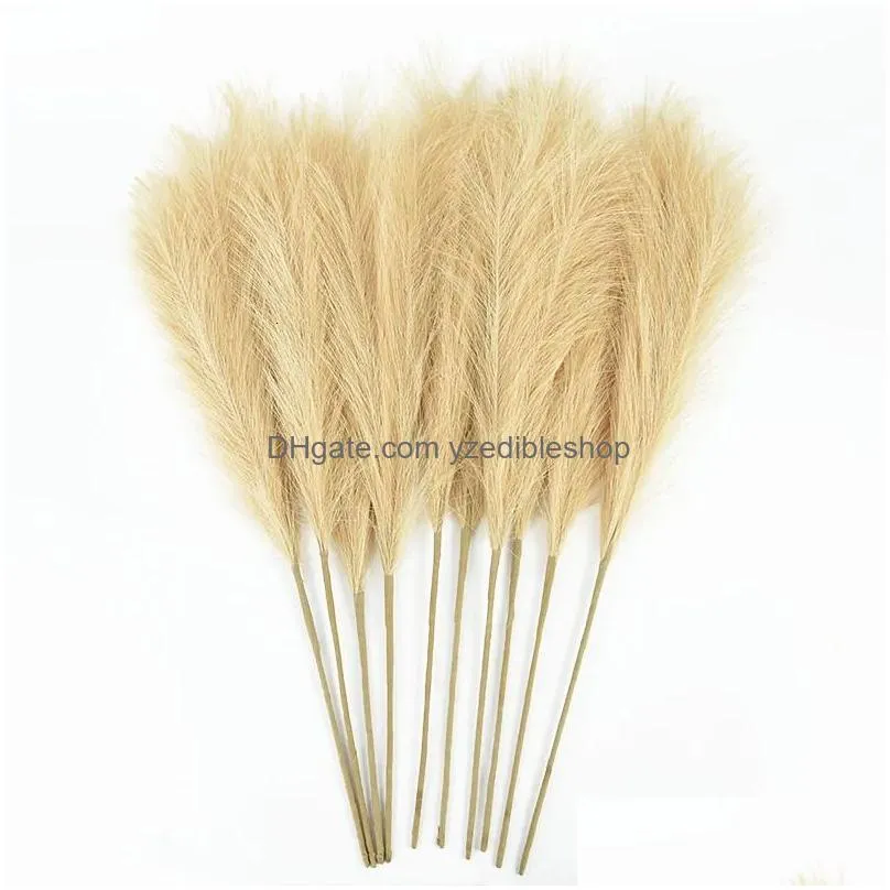 christmas decorations 1pc artificial pampas grass branch flowers vase decorations fake plants wedding arch wall christmas home decor faux reed flower