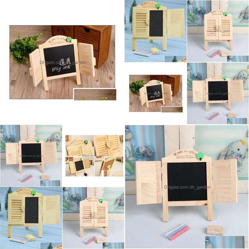 Blackboards Blackboards 1 Set Shutter-Style 23Cmx15Cm Blackboard For Shcool Stationery Office Home 230417 Office School Busi Dhgarden Dhtrq