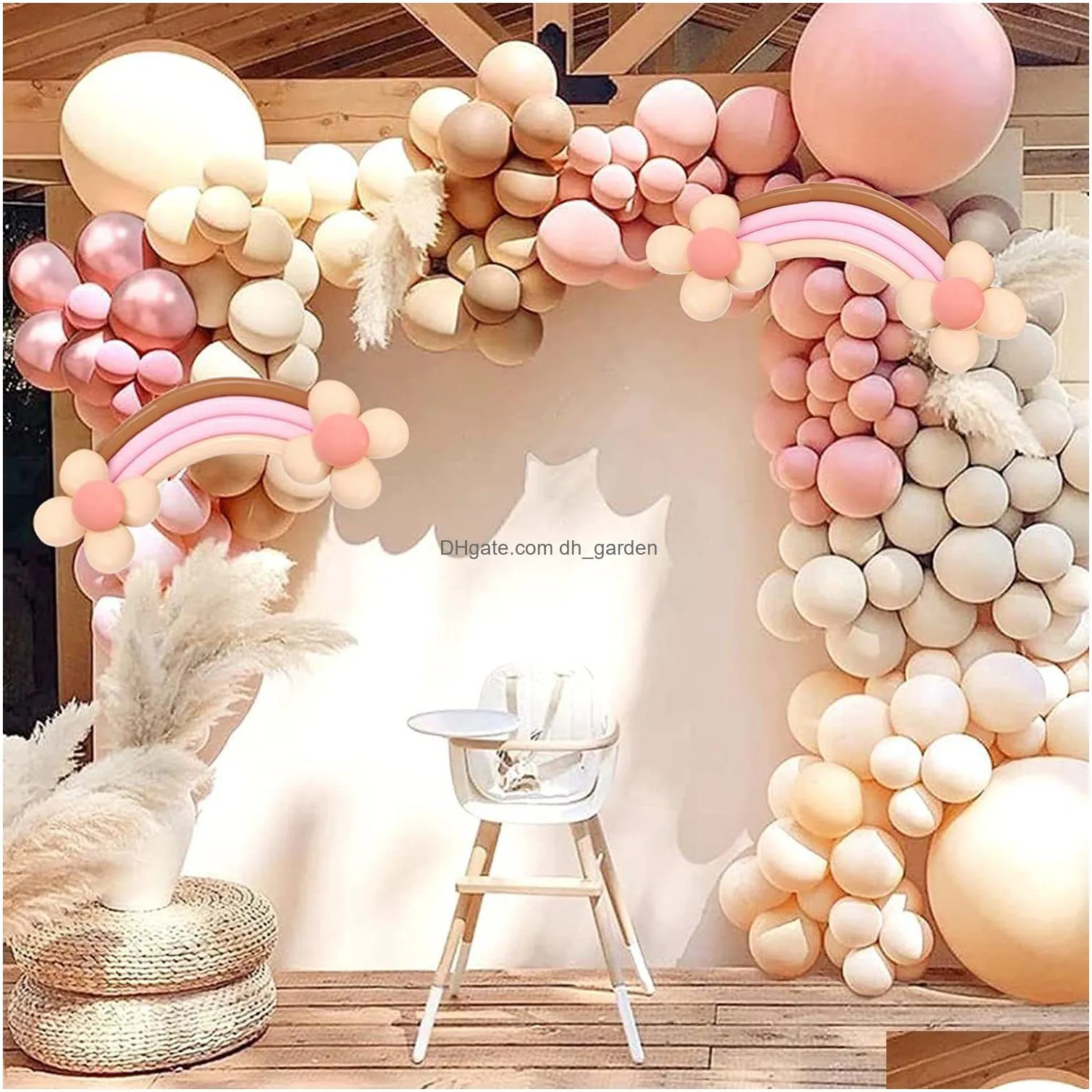 Other Event & Party Supplies Other Event Party Supplies Boho Rainbow Blush Balloons Garland Arch Kit Peach Pastel Apricot La Dhgarden Dhlzc