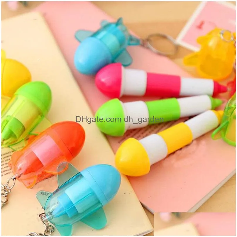 Party Favor Party Favor 30Pcs Retractable Airplane Plane Ball Point Pen Keychain Office School Prize Stationery Promotional Dhgarden Dhan2