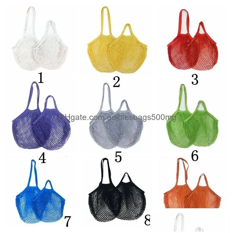 shopping bags handbags shopper tote mesh net woven cotton string reusable long handle fruit vegetable storage bags handbag home organizer bag sea ship