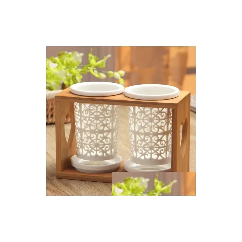 storage bottles korean-style ceramic chopsticks basket drainage household kitchen tableware fork spoon box items