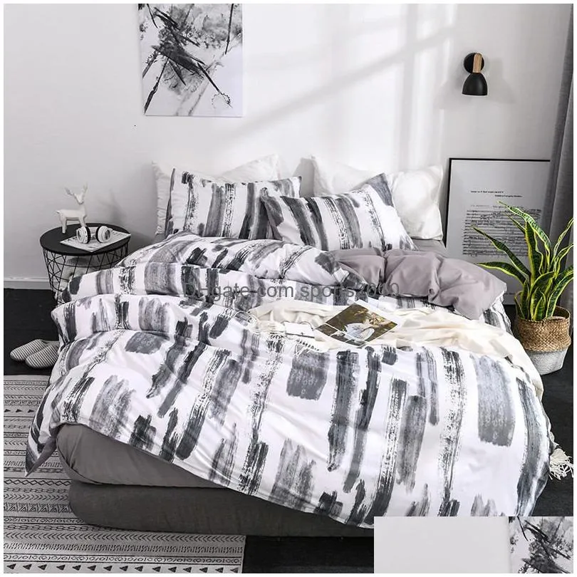 bedding sets floral print queen set soft comfortable single double duvet cover king size flowers pattern quilt covers no sheets 230828