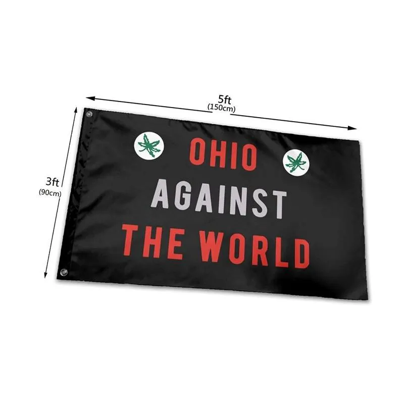 Banner Flags Ohio Against The World Flags 3039 X 5039Ft 100D Polyester Vivid Color With Two Brass Grommets9417618 Home Garden Festive Otvzy
