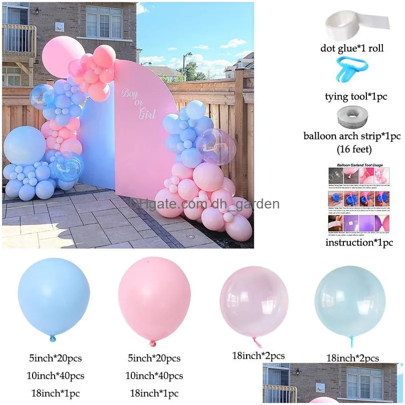 Other Event & Party Supplies Other Event Party Supplies Pastel Ocean Blue Balloon Arch Garland Kit Baby Shower Backdrop Wedd Dhgarden Dh87K