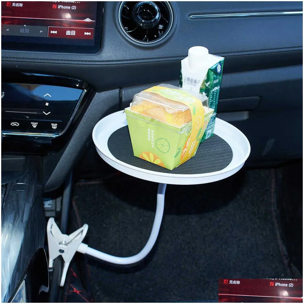 car bracket cup holder food tray snacks drink burgers french fries mount organizer accessories adjustable movable table