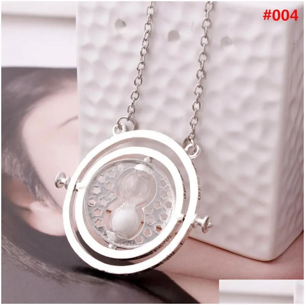 Pendant Necklaces Gold Sier Alloy Personality Women Fashion Sand Glass Time Turner Pendant Necklace Men Gem Jewelry Jewelry Necklaces Dh6Qh