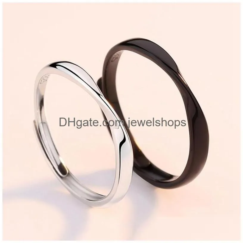 Wedding Rings Wedding Rings Minimalist M Mobius Couple Pairing Ring 2022 Men And Women Engagement Holiday Party Fashion Jewelry Gift J Dhmup