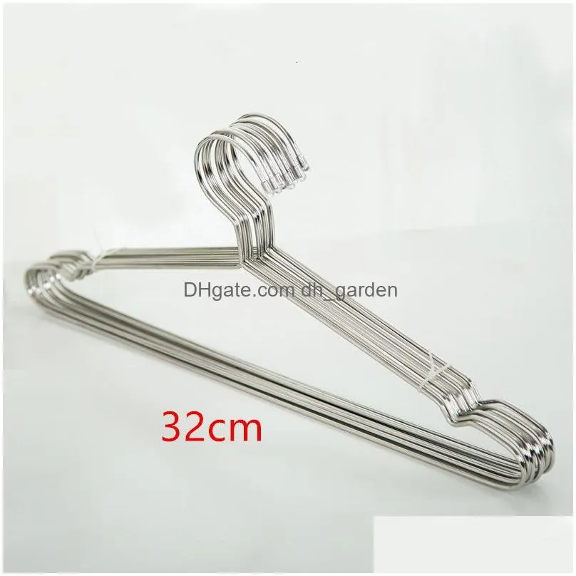 Hangers & Racks Hangers Racks 10/20Pcs/Lot 42Cm Stainless Steel Strong Metal Wire Coat Standard Suit Clothes 221114 Home Gar Dhgarden Dhepk