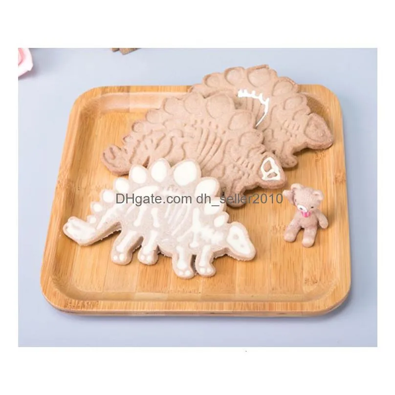 baking moulds 3d dinosaur cookie cutters mold biscuit embossing mould sugarcraft dessert silicone for sop cake decor tool 230923