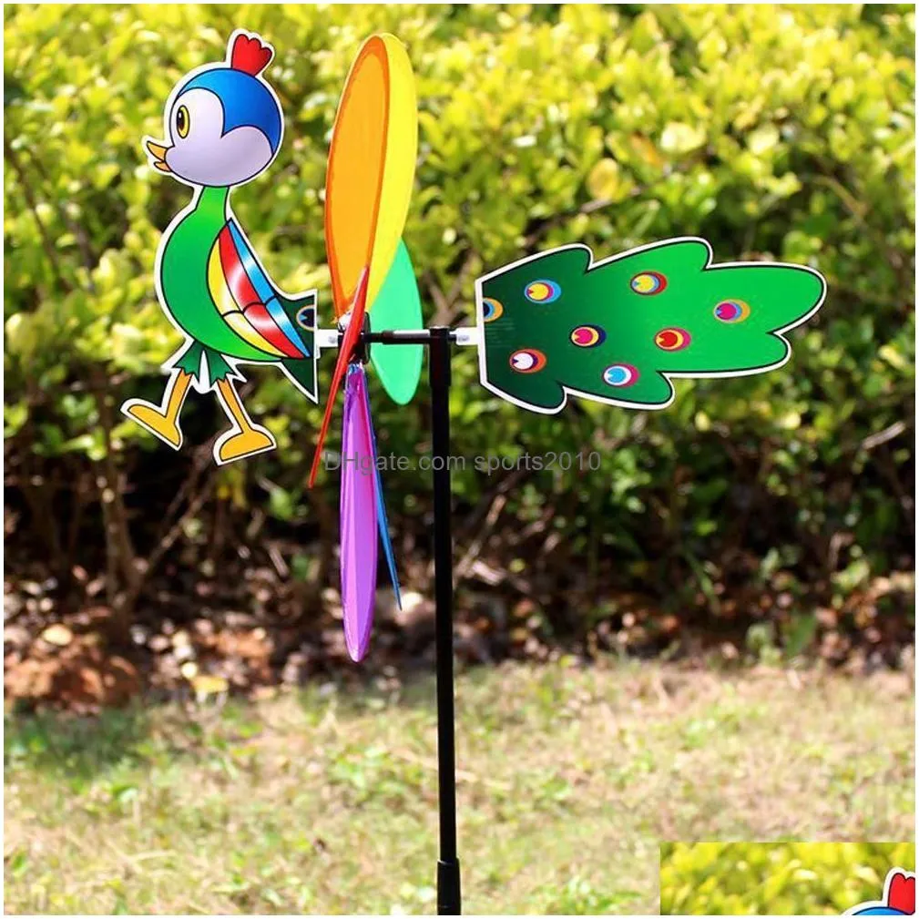 garden decorations animal bee six colors threedimensional windmill cartoon children toys home decoration wind spinner whirligig yard decor