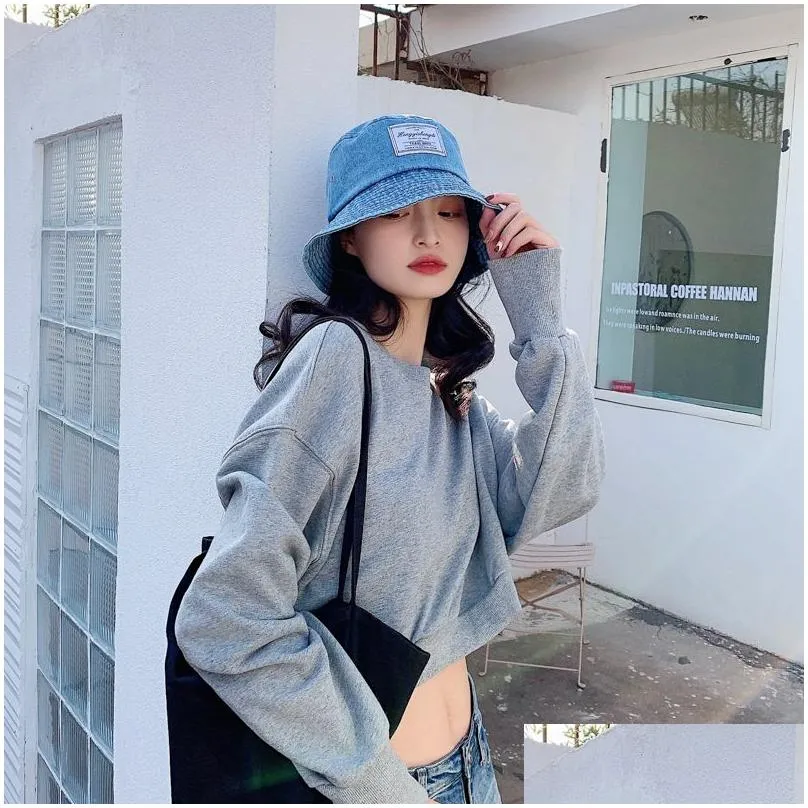 Caps & Hats  Denim Bucket Hats Women Men Panama Outdoor Hip Hop Retro Washed Girl Fisherman Street Merchandise H 220519 Baby, Ki Dhusa