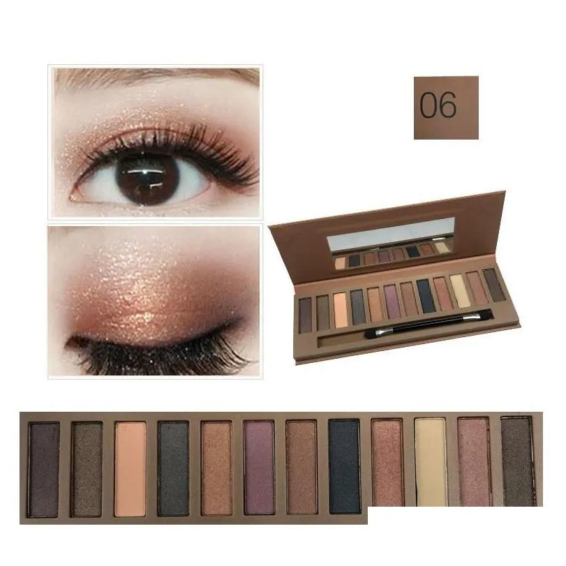 Eye Shadow Naked Heat Eyeshadow Palette 12 Fiery Amber Neutral Shades Trablendable Rich Colors With Veety Texture Set Includes Mir8587 Otkwf