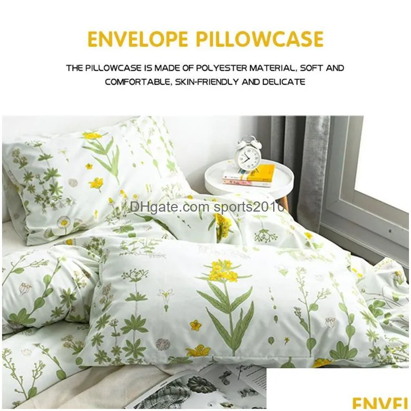 bedding sets floral print queen set soft comfortable single double duvet cover king size flowers pattern quilt covers no sheets 230828