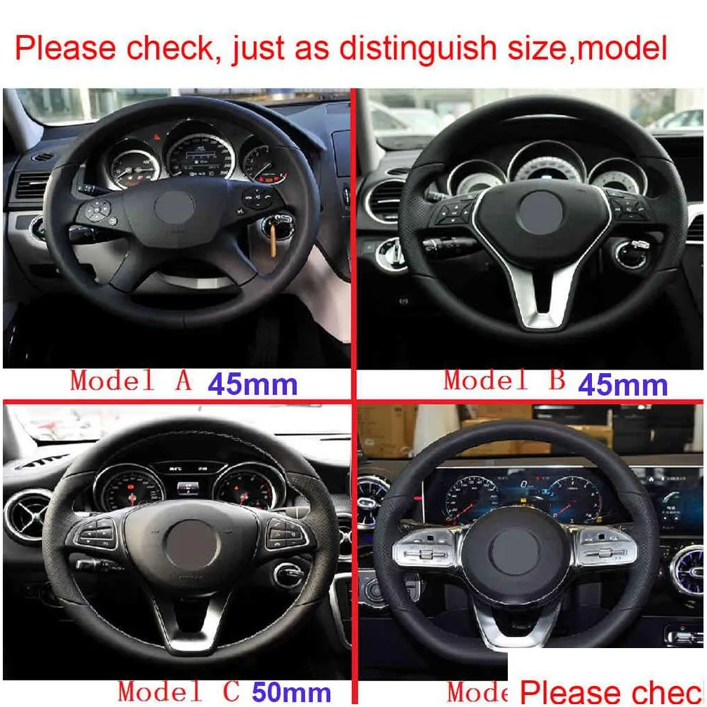 car steering wheel emblem decoration diameter 45/50mm diamond auto sticker automotive interior accessories for mercede benz