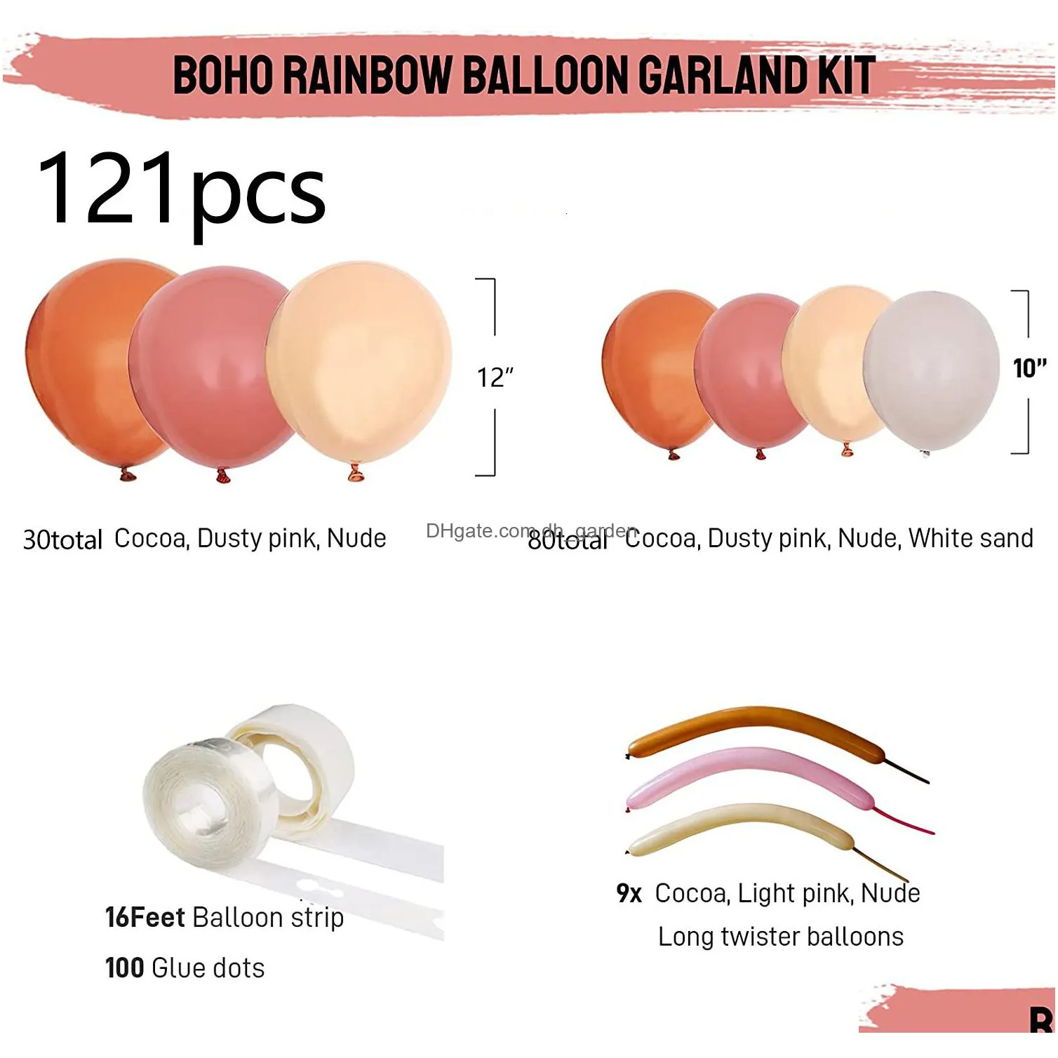 Other Event & Party Supplies Other Event Party Supplies Boho Rainbow Blush Balloons Garland Arch Kit Peach Pastel Apricot La Dhgarden Dhlzc