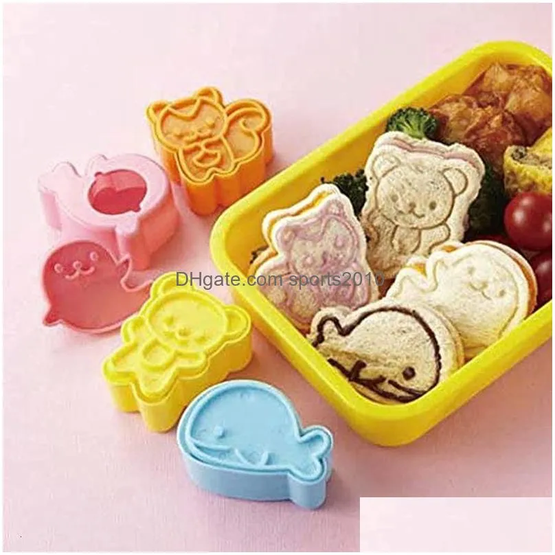 baking moulds kids bento sand mold cutter cartoon animal bear bread make diy pancakes for boxes 230923