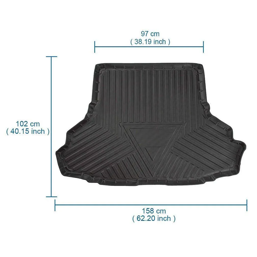 rear boot cargo mat fit for ford mustang 2015-2020 black rubber car trunk liner cover protector