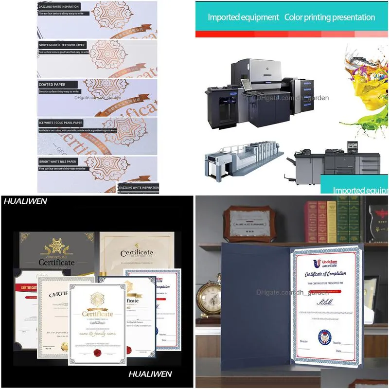 Other Office & School Supplies Other Office School Supplies 20Pcs Certification Creative A4 Size Custom Printing Paper 23041 Dhgarden Dhpmi