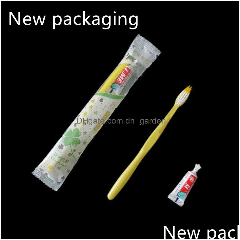 Toothbrush Holders 20-150Pack El Disposable Toothbrush With Tootaste Wash Set Travel Cam Supplies Brand Individually Packed Dhgarden Dhrpf