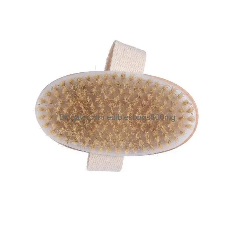 bath brush dry skin body soft natural bristle spa the brush wooden bath shower bristle brush spa body brushs without handle