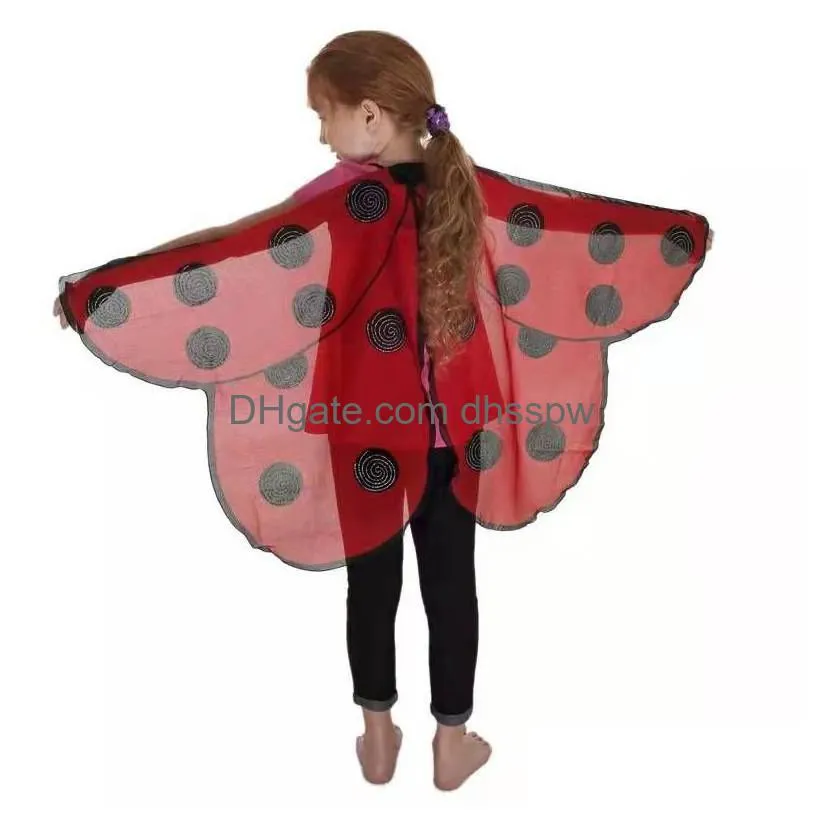 17 style butterfly cosplay costumes superhero party cape chiffon wings mask headband butterfly elf halloween christmas gifts for kids girl