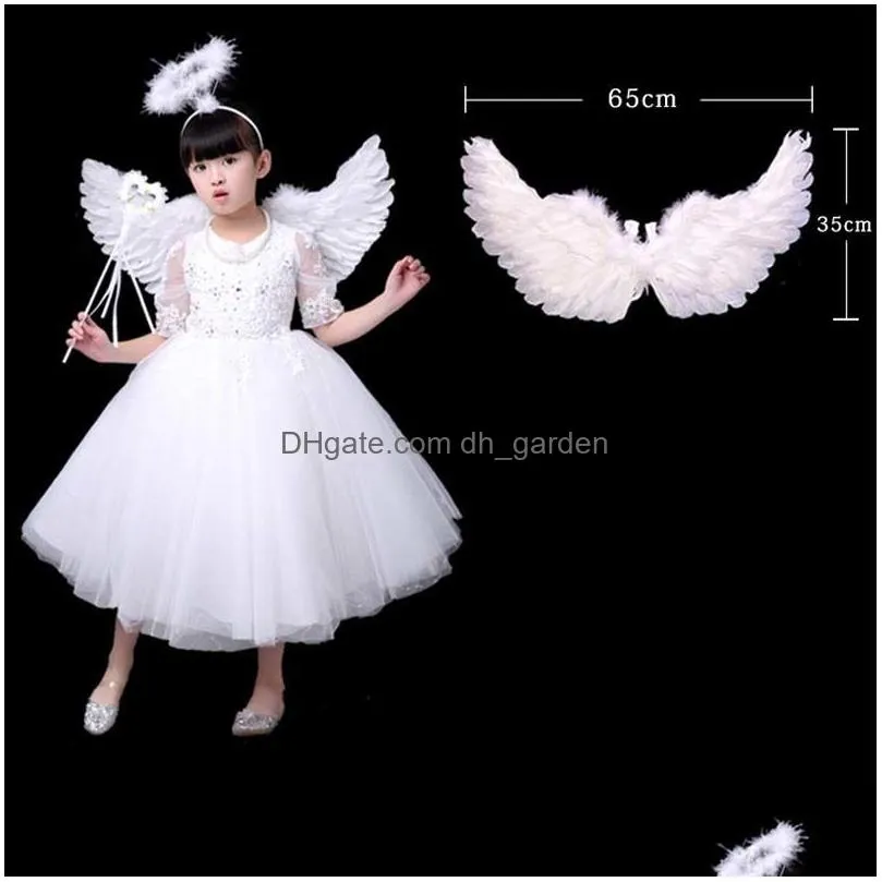 Other Event & Party Supplies Other Event Party Supplies 1Pcs Women Girl Angel Feather Wing Show Fairy Costume Cosplay Props Dhgarden Dhbvu