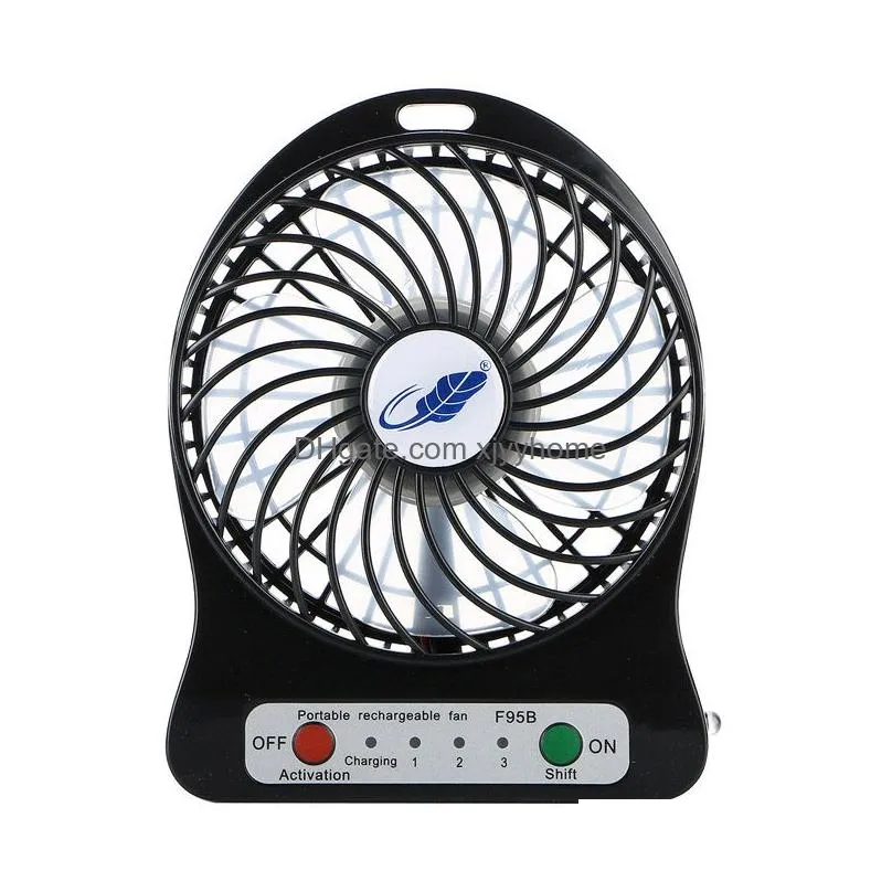 Other Home & Garden Mini Protable Rechargeable Fan Usb Charging Student Dormitory Cooling Level 3 Wind F95B Home Garden Dhjo0