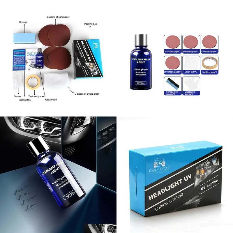  30ml car headlight repair coating solution repair kit headlight polish scratch renovation agent polishing coat car styling ship