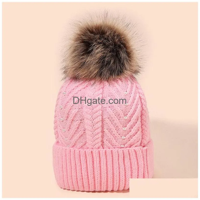 Beanie/Skull Caps Wholesale Custom Beanie Logo Woven Label 100% Acrylic Fashion Hat Knitted Winter Fashion Accessories Hats, Scarves G Dhwoq