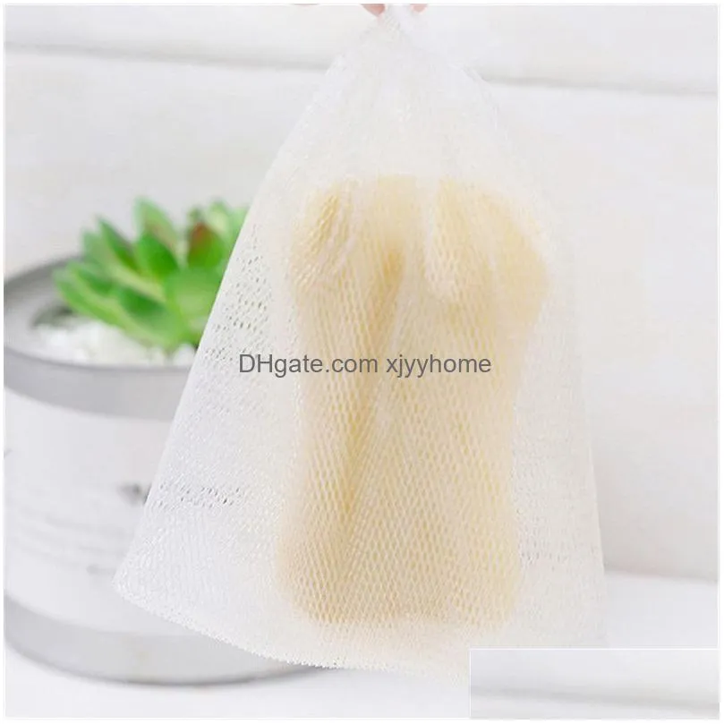 Bath Brushes, Sponges & Scrubbers Soap Foaming Net Playing Bubble For Face Cleansing Bath Rub Bag Pocket Home Garden Bath Bathroom Acc Dhncl