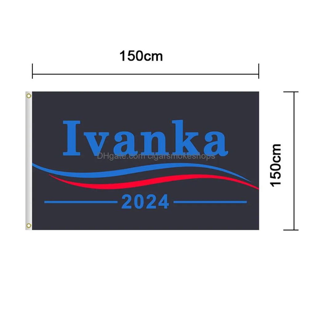 Banner Flags Trump Flag 2024 Election Banner Donald Keep America Great Again Ivanka Flags 150X90Cm 12 Styles Sea Home Garden Festive P Ote8X