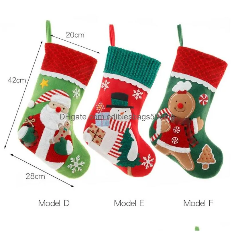 christmas stockings sock santa christmas decorations for home candy bag hanging tree christmas ornament gifts
