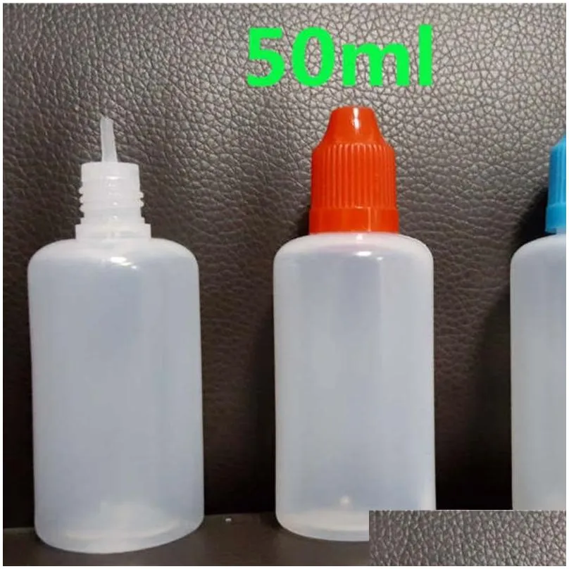 Packing Bottles Wholesale Pe Plastic Packaging Bottles Vapor 5Ml 10Ml 15Ml 20Ml 30Ml 50Ml Empty Soft Needle Dropper With Childproof Ca Otrof
