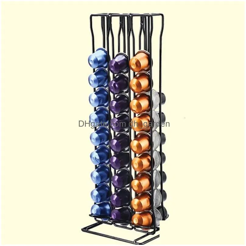 Coffee & Tea Sets Coffee Tea Sets Practical Capse Holder Tamper Pod Tower Stand For 60 Nespresso Capses Storage Soporte Caps Dhgarden Dhxvs