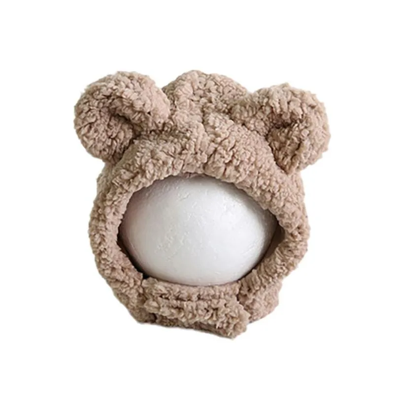 Caps & Hats Winter Kids Bunny Hat Cute Plush Warm Baby For Boy Girl Imitation Lamb Wool Infant Beanie Cap 13 Years 220519 Baby, Kids M Dhhit