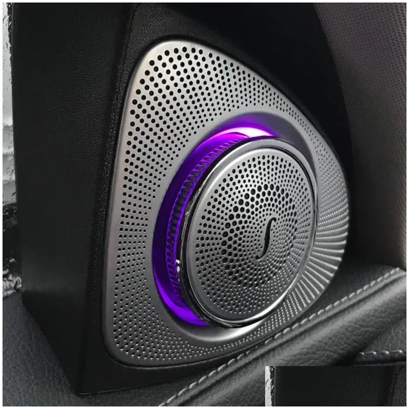 3d stainless steel rotating tweeter treble coaxial sound speaker car audio tone horns for benz c e s class w205 w213 w222 16-19 