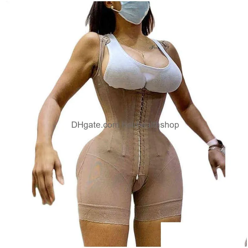 women039s full body shapewea tummy control adjustable crotch open bust  kim fajas colombianas post surgery compression 2201076724