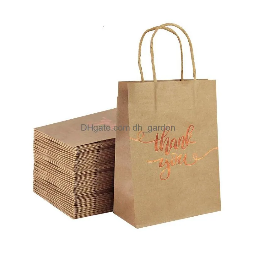 Gift Wrap Gift Wrap 18Pcs Paper Bags White Packaging For Guests Wedding Party Kids Birthday Chocolate Decor Noel Navidad Chr Dhgarden Dhbqq