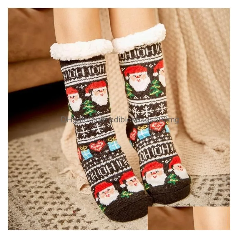 whosale good quality christmas stocking personalized christmas holiday socks women christmas warm leggings