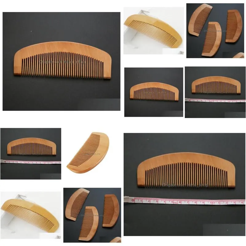 80pcs no logo 13cm handmade peach anti static hair comb for women male static natural6338005