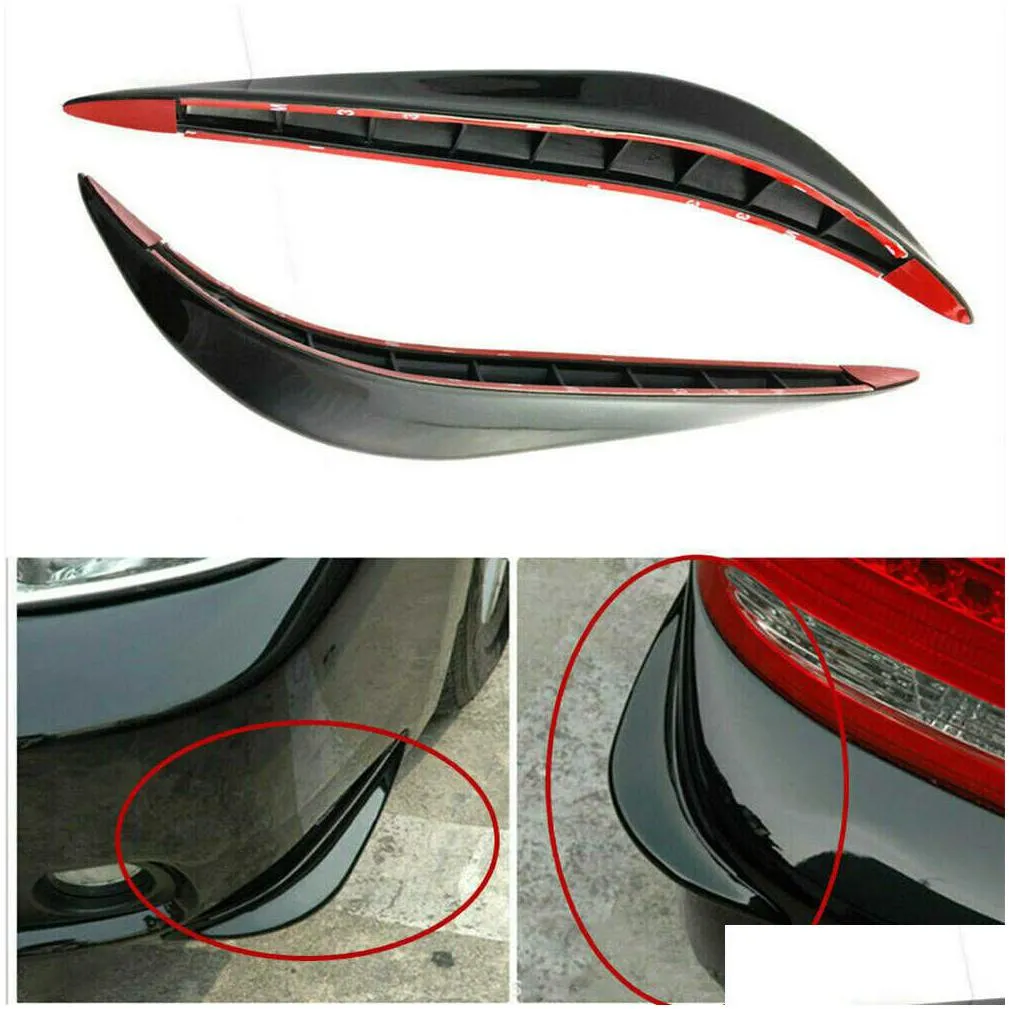  2pcs universal front rear bumper lip diffuser splitter fins body spoiler canards valence chin car tuning canard auto accessories