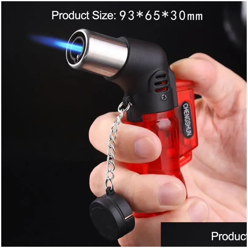 Lighters New Arrival Mini Butane  Torch Cigarette Windproof Lighter Random Color Plastic Fire Ignition Burner Cooking Lighter795075 Otdcy