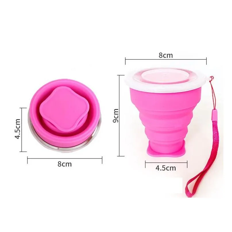 Water Bottles Collapsible Drinking Cups Portable Sile Retractable Folding Telescopic Water Bottles For Travel Cam Home Garden Kitchen, Dh9Bu