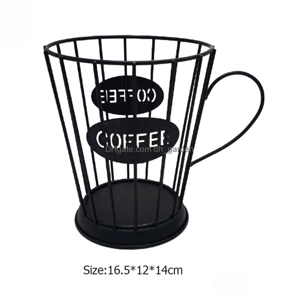 Coffee & Tea Sets Coffee Tea Sets Large Capse Storage Basket Cup Vintage Pod Organizer Holder Stand Container For Home Cafe Dhgarden Dhsfg